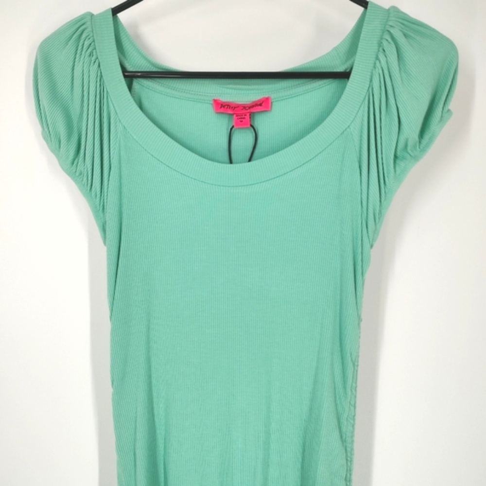Betsey Johnson Short Sleeve Maxi Mint Dress - Picture 3 of 9